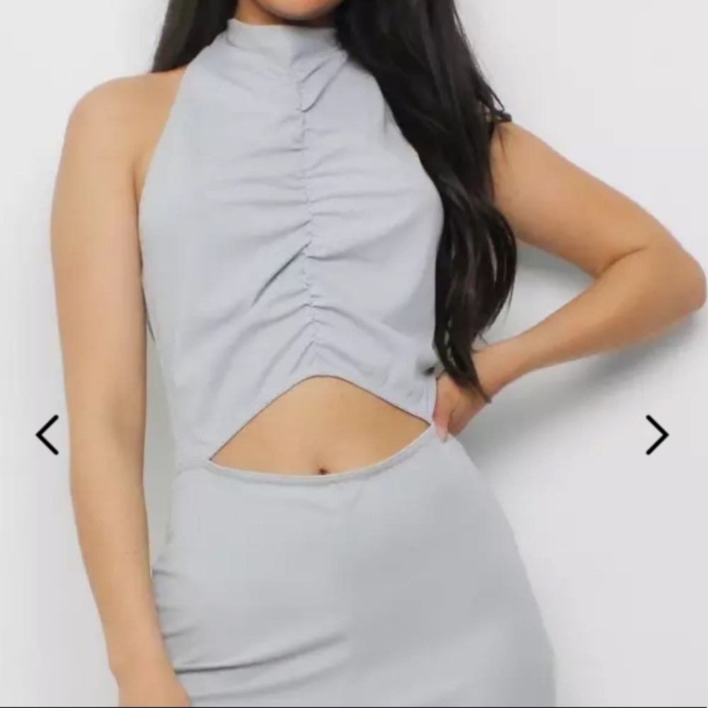 MisGuided Ribbed Cutout Jumpsuit